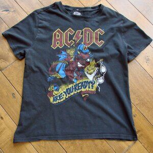 AC/DC Band Tee Shirt Top Are You Ready? Black 2010 Admit One Size Large Unisex